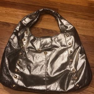 Metallic Studded Hobo Bag